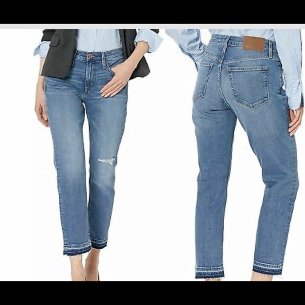 J crew mercantile slim boyfriend distressed